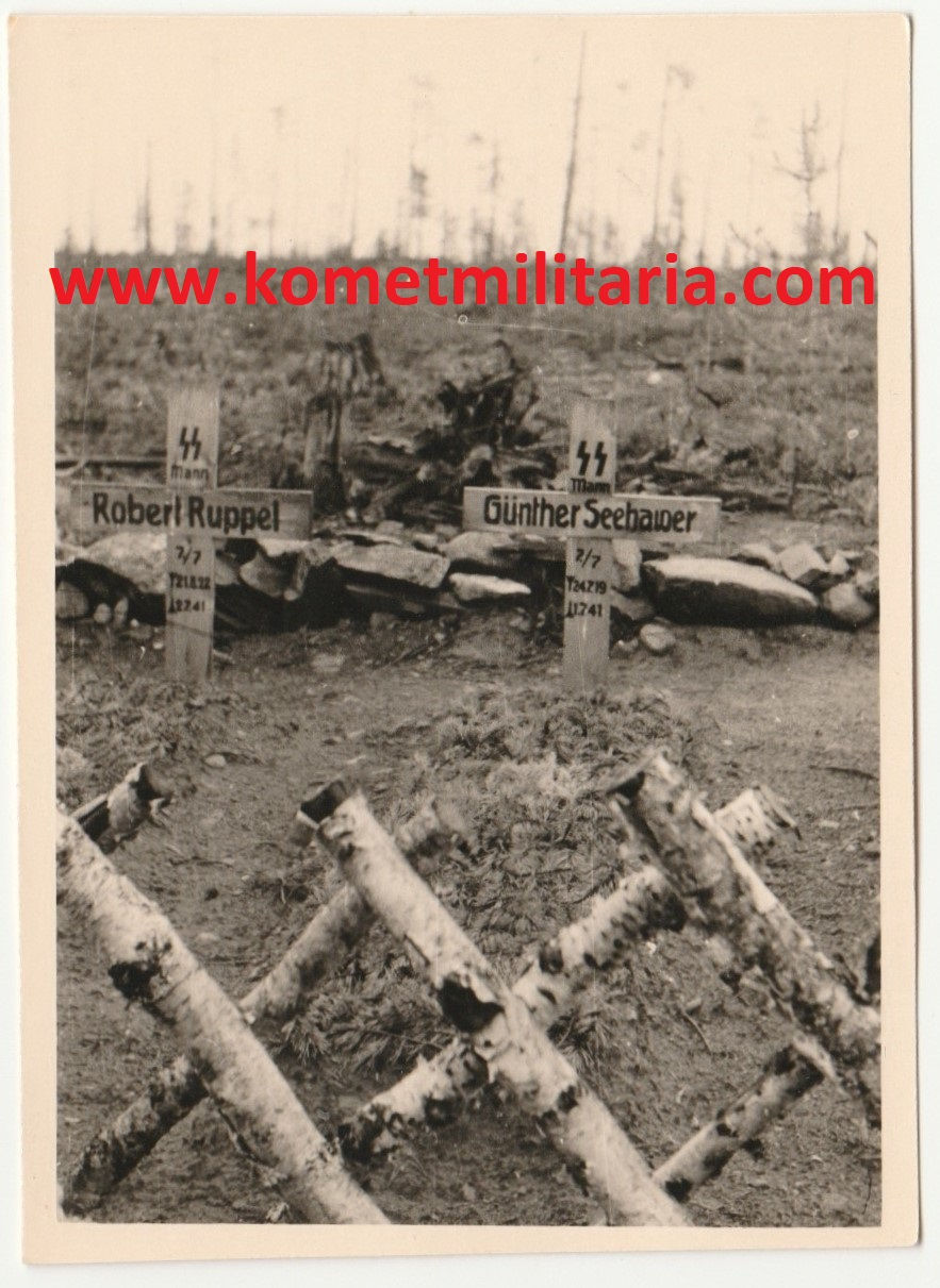 SS grave picture SS-Inf. Rgt. 7/ "SS-Division Nord" KIA Salla 1941