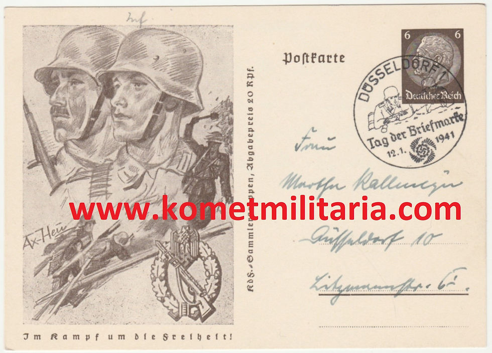 Propaganda Postkarte/Postcard "Im Kampf um die Freiheit" Infanterie Sturmabz.