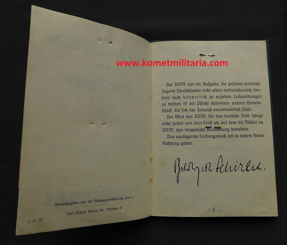 Thumbnail: BDM Leistungsbuch der HJ "Landjahrlager Hein Bauschen, Rhede"