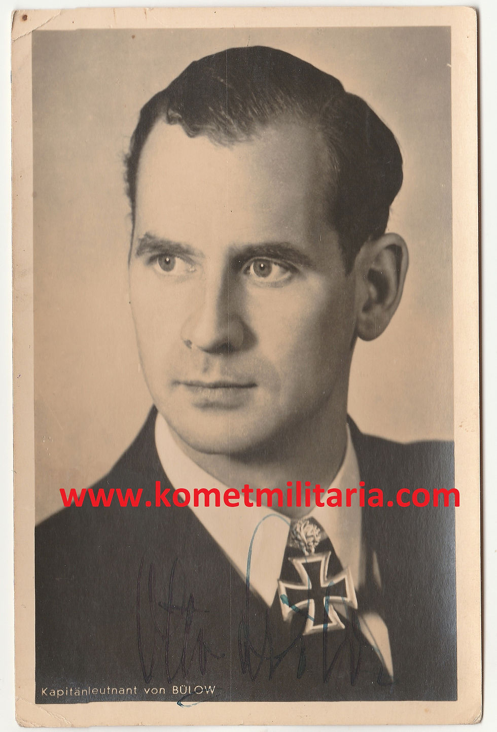 Hoffmann Postcard with Originalunterschrift Kapitänleutnant Otto von Bülow