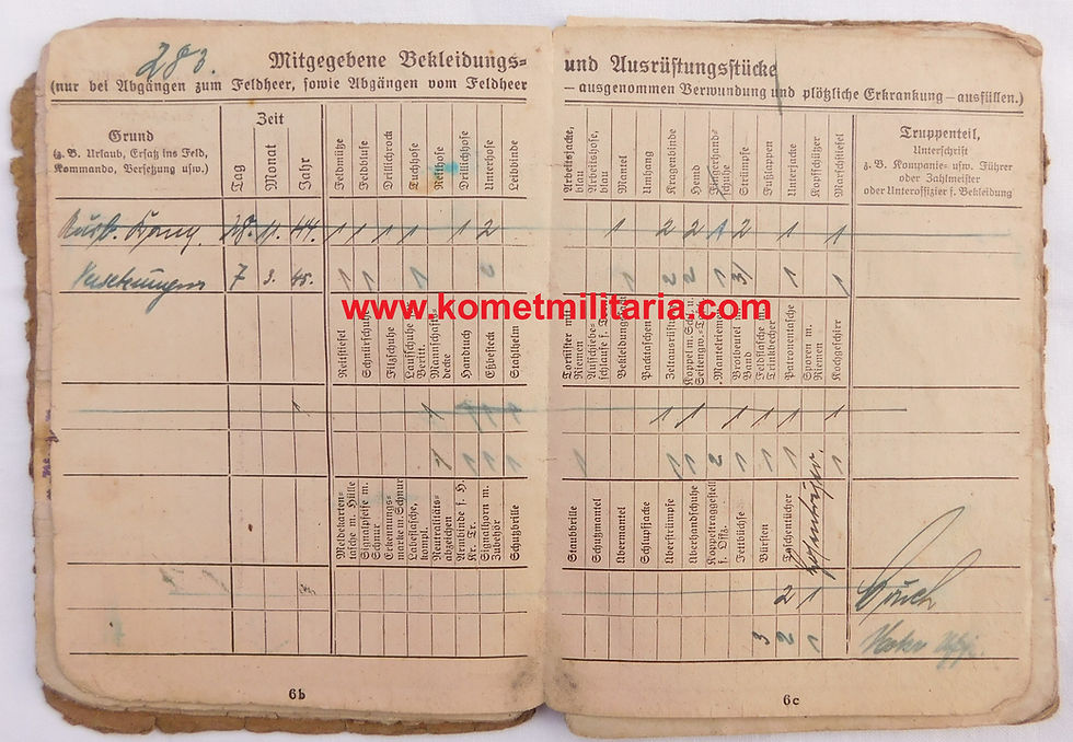 Thumbnail: Soldbuch+Paperwork Gfr. schw. Heeres-Panzerjäger Abt. 682 Ardennen, MP44