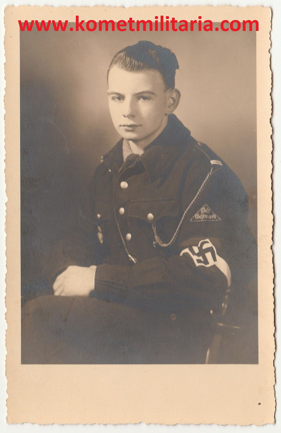 Studio Portrait Hilterjugend Gebietsdreieck "West Westmark"+ HJ Armbinde