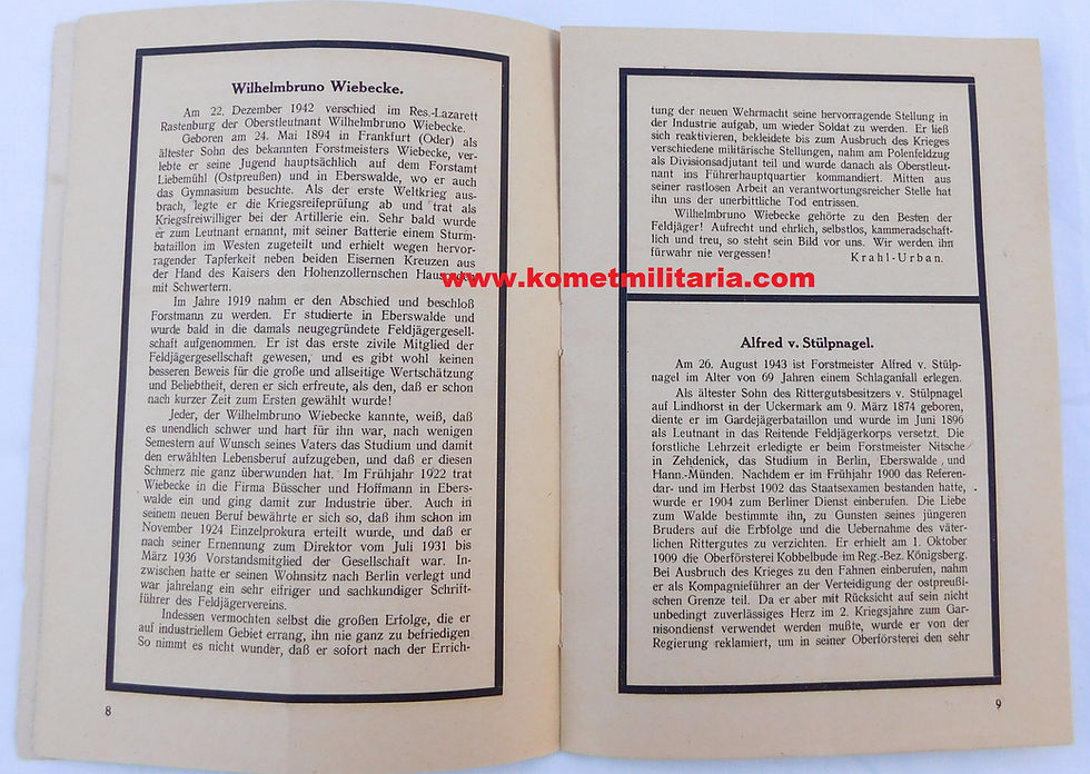 Thumbnail: NSDAP Forsthochschule Eberswalde Mitteilungsblatt "Feldjäger" 1944 nr.1 März