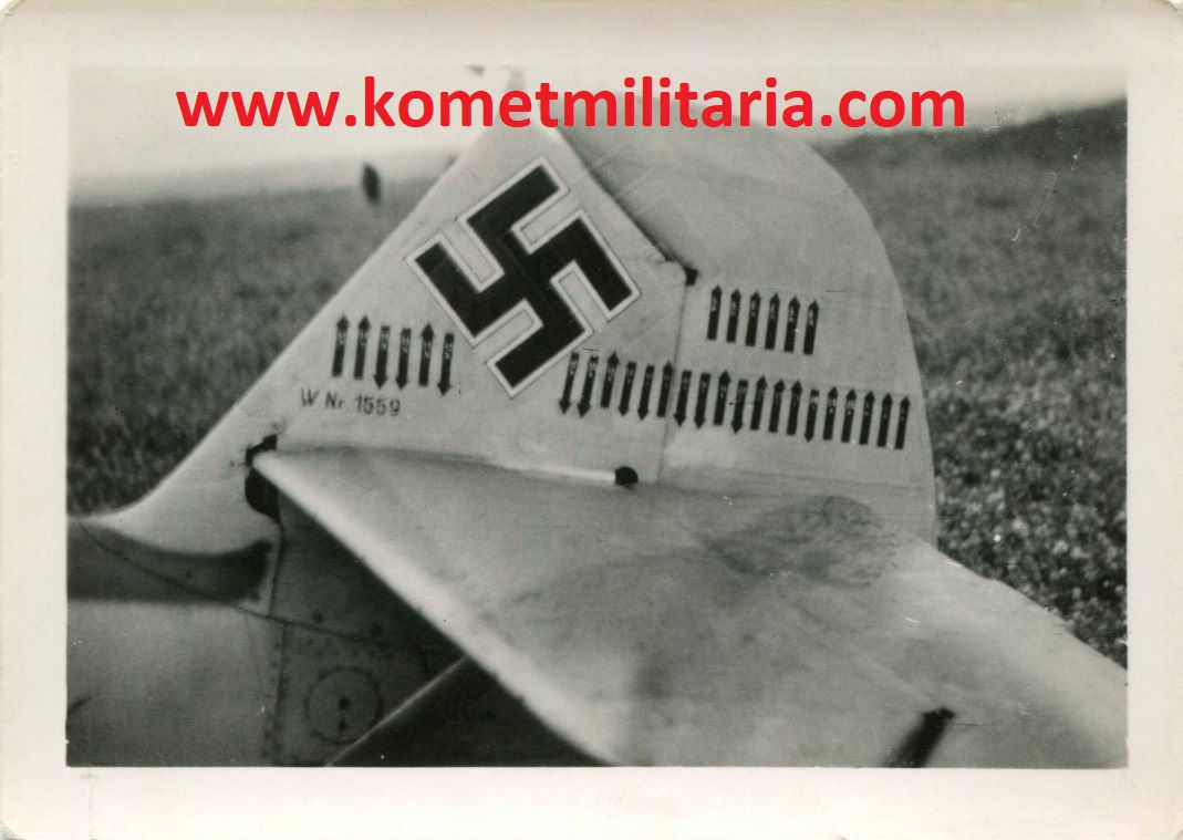 Foto Messerschmidt BF 109 E-4 Ritterkreuzträger Wilhelm Balthasar III.JG27