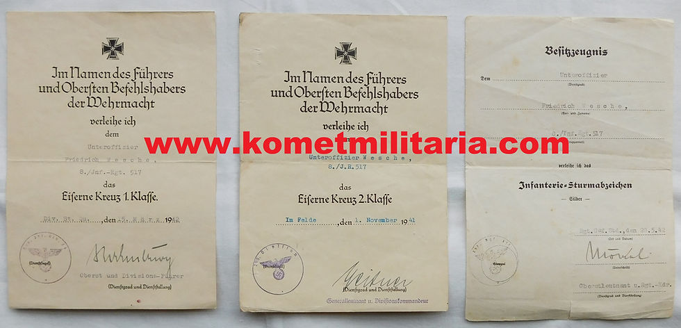 Thumbnail: Wehrpass+Urkunden Uffz.295.Inf.-Div.-6 Armee KIA 1942 Stalingrad