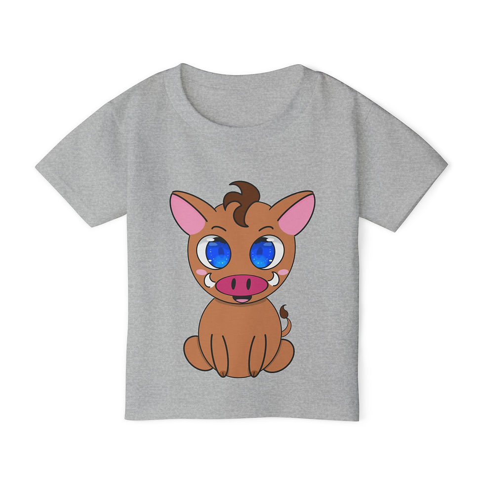 Thumbnail: Pig Toddler T-Shirt with Cute Boar Animal Design