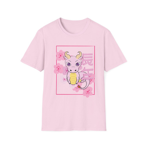 Cherry Blossom Dragon Adult Tee — Pink Cherry Blossom Dragon