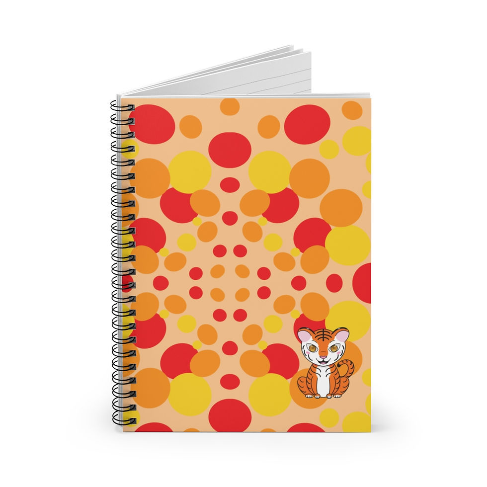 Thumbnail: Chibi Tiger Spiral Notebook - Ruled Line