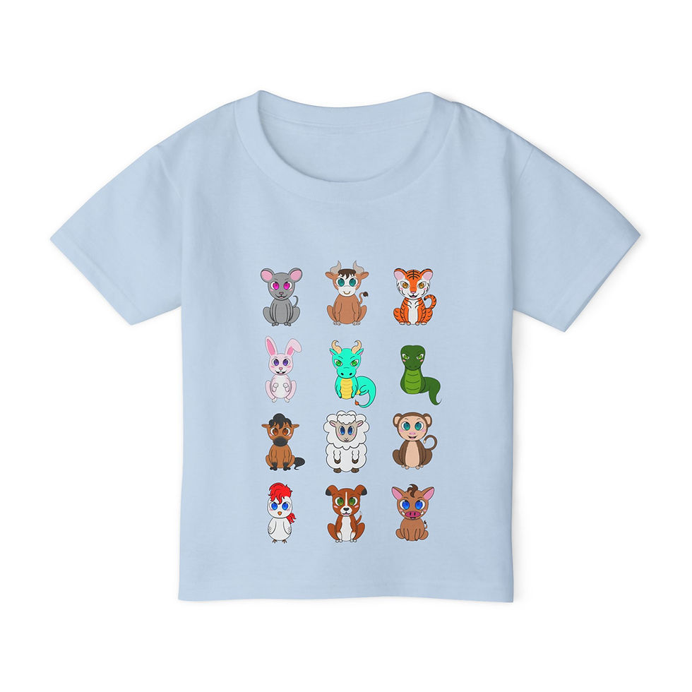Thumbnail: Cute Animal Zodiac Toddler T-shirt, Kids' Graphic Tee