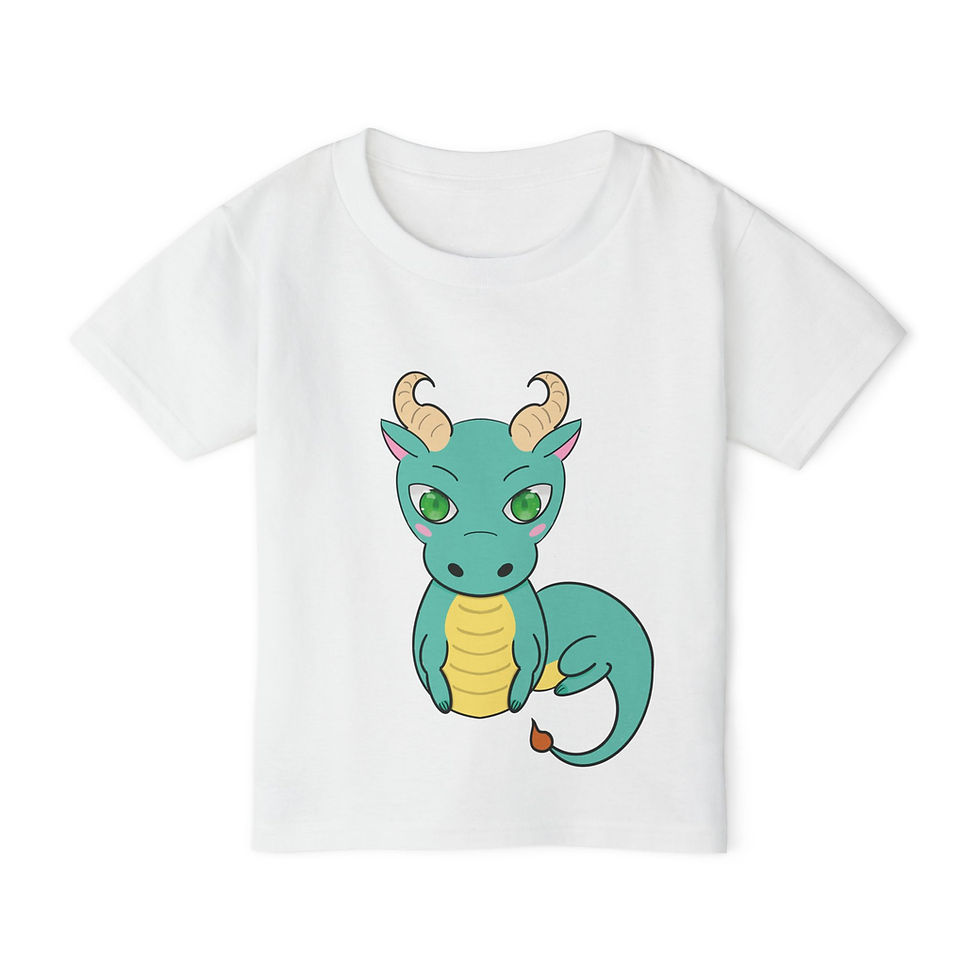 Thumbnail: Cute Dragon Toddler T-Shirt, Fun Kids Tee, Unisex Birthday Gift