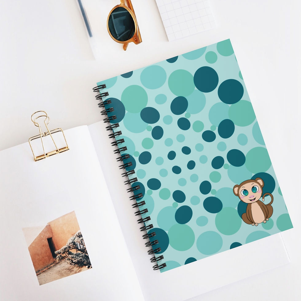 Thumbnail: Chibi Monkey Spiral Notebook - Ruled Line