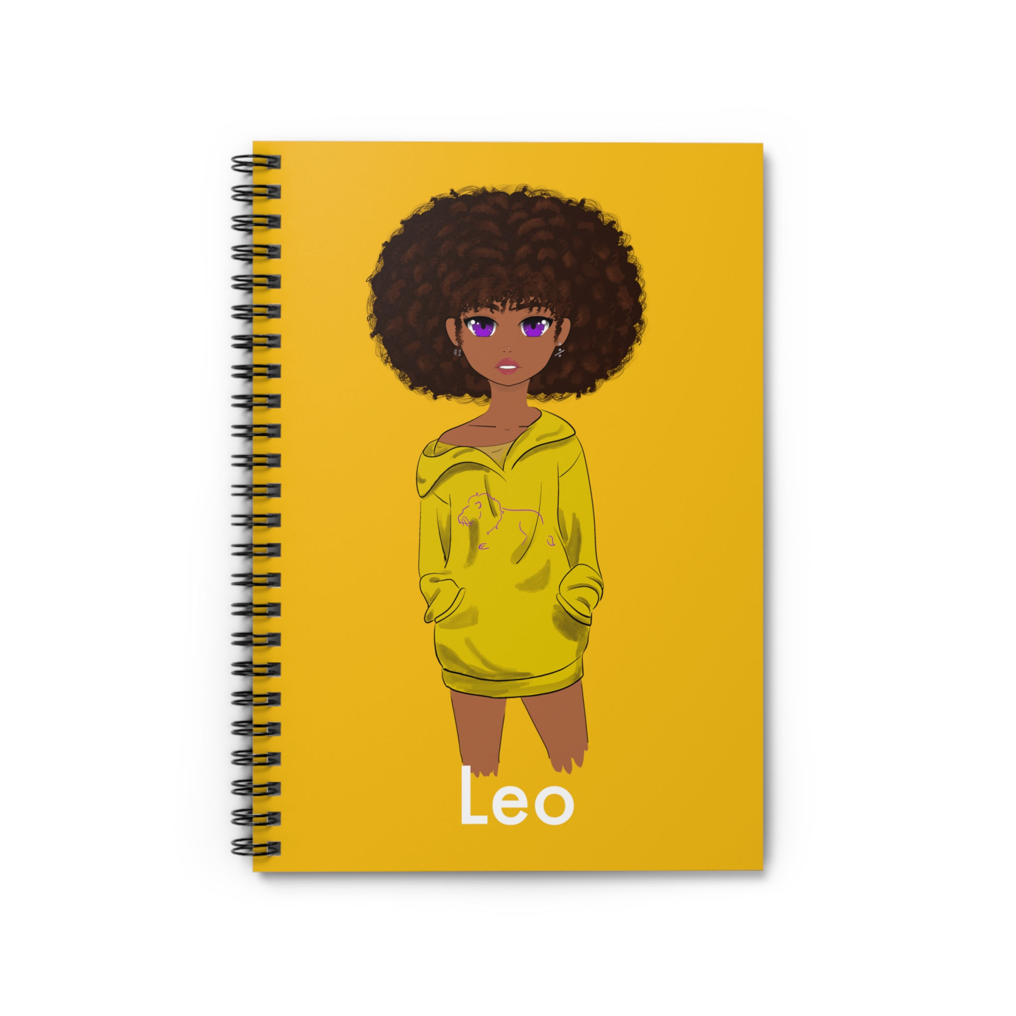 Leo Themed Spiral Notebook - Perfect for Astrology Lovers