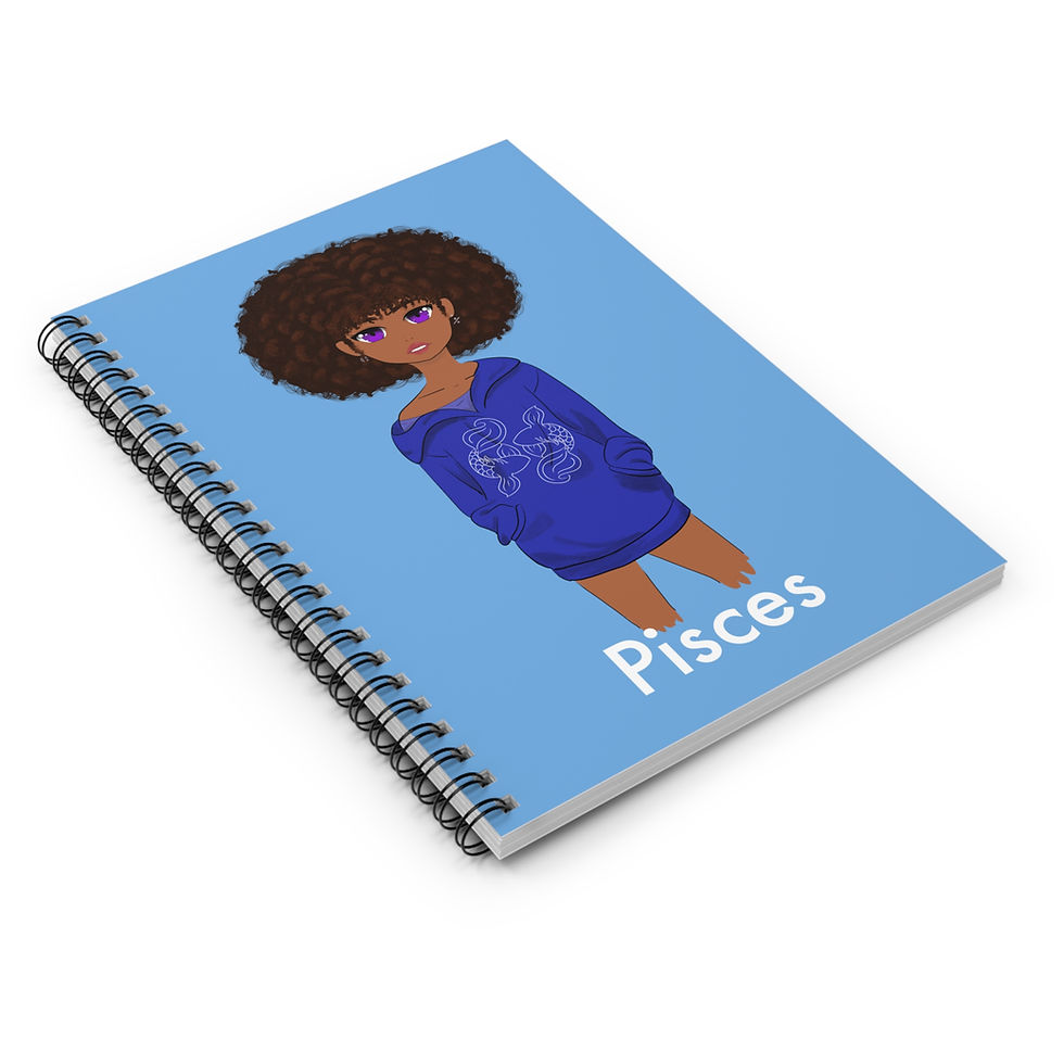 Thumbnail: Pisces Spiral Notebook - Ruled Line for Astrology Lovers