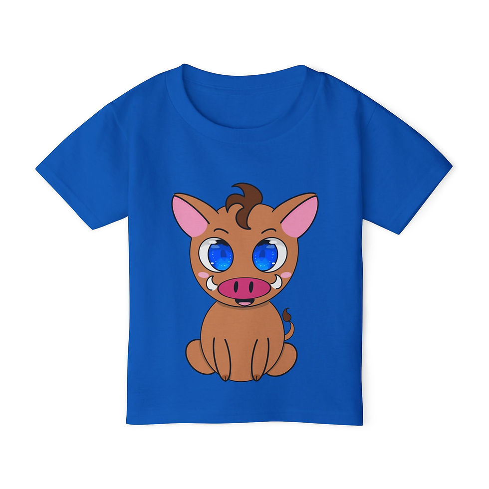 Thumbnail: Pig Toddler T-Shirt with Cute Boar Animal Design