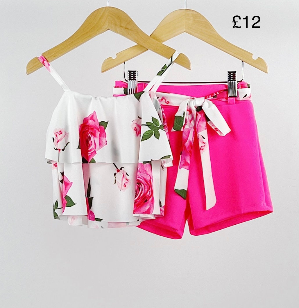 Shorts and crop top set