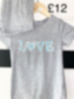 Sparkle love Tshirt and shorts