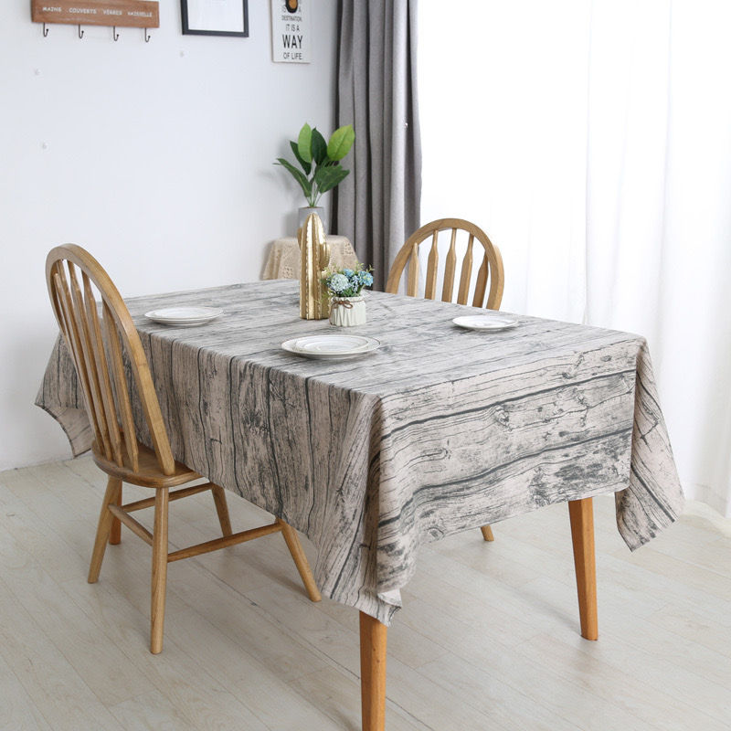 Thumbnail: Rustic wood beam linen Tablecloth