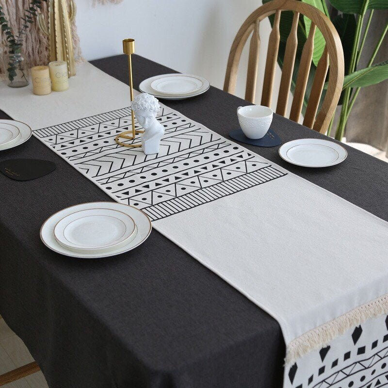 Geometric Boho Table Runner