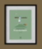 Affiche minimaliste de la cale de la plage du porzou à Concarneau en Finistère, Bretagne sud. Illustration bretagne