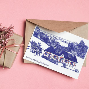 Illustration de marque "La Ferme Fleurie"