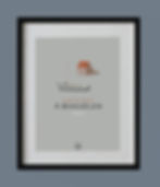 Affiche minimaliste du moulin à marée du Bilo en Buguéles à Penvénan en Bretagne et sa barque. Cadre noir.