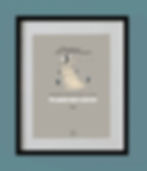 Affiche minimaliste taupe, surfeur plage du Loch à Guidel, Morbihan, Bretagne. Illustration Bretagne, déco thème bretagne