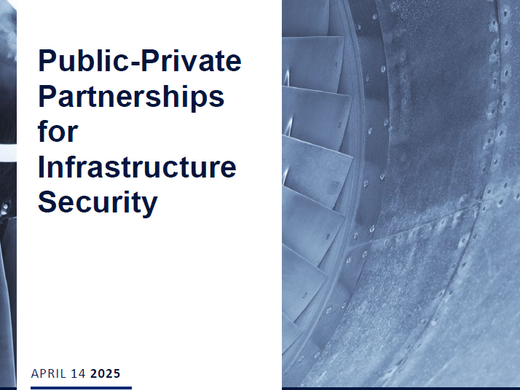 Public Private Partnerships for Infrastructure Security