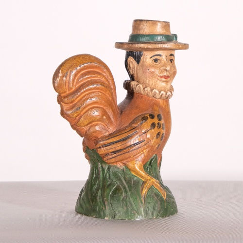 Miniatura: Hombre pollo policromado