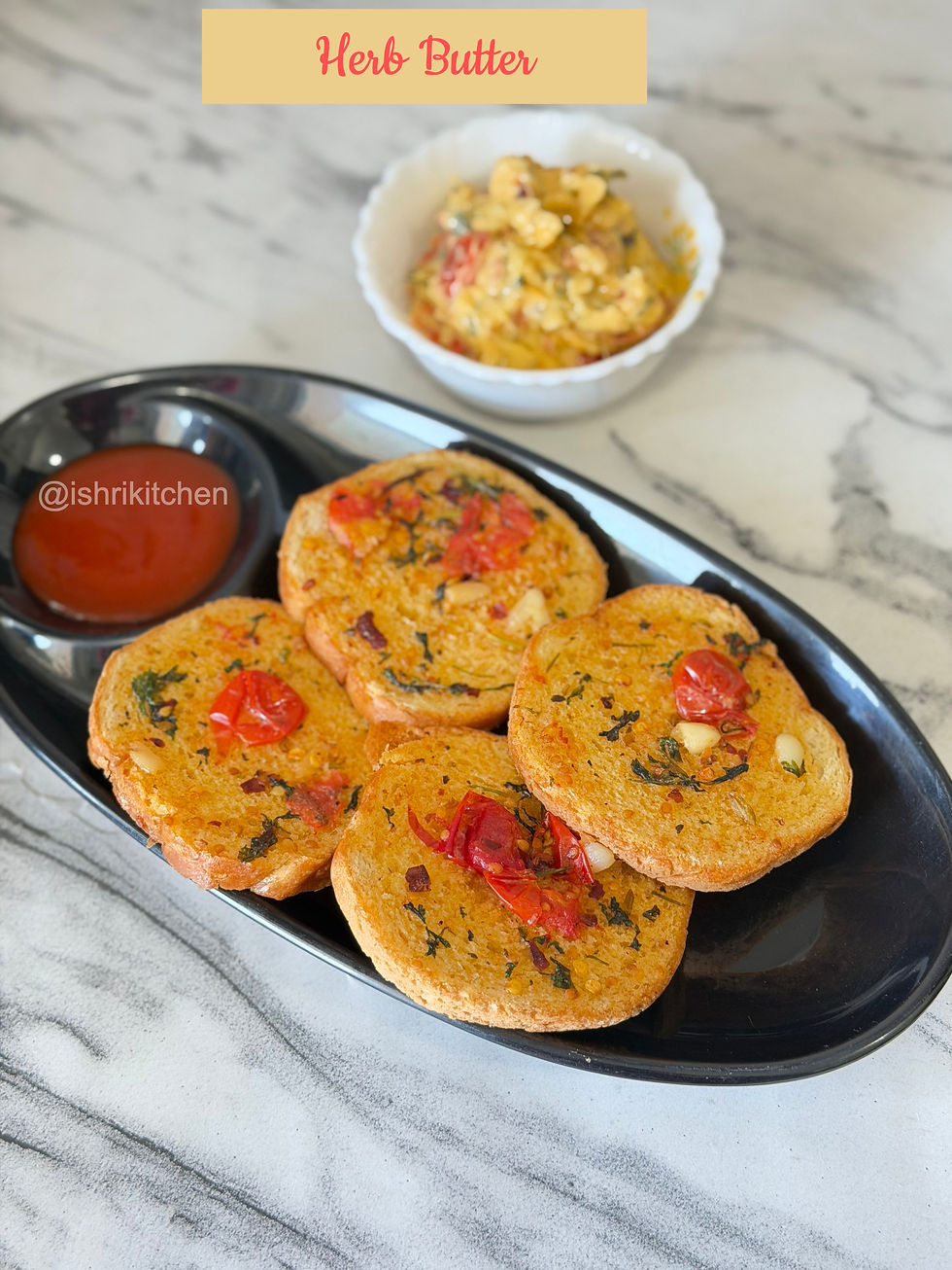 If you are someone, who enjoys Garlic Bread. Try making this Herb Butter and enjoy your Snack time with Cold Coffee. Do try it out and share your feedback!!