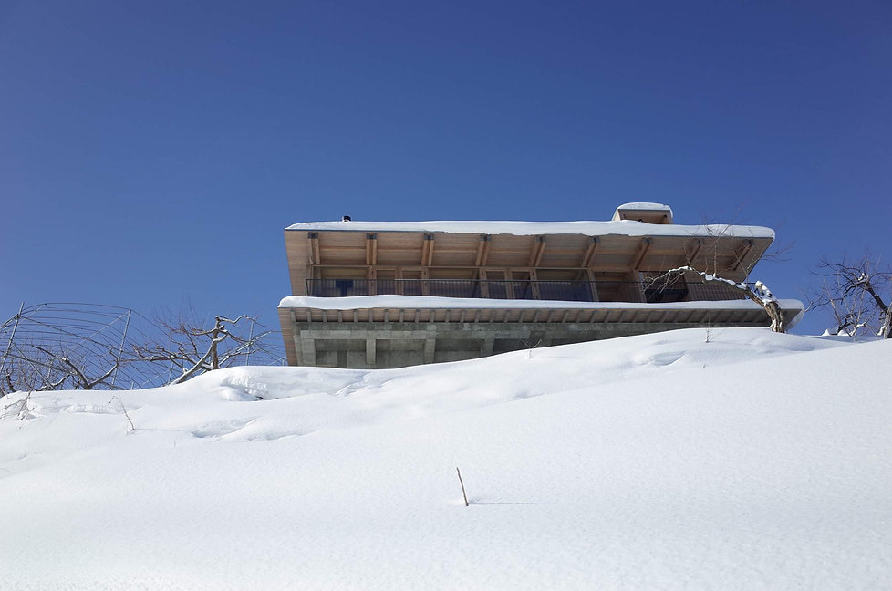 【飯田善彦建築工房】定山渓ファームビューハウス_雪景外観見上げ02.jpg