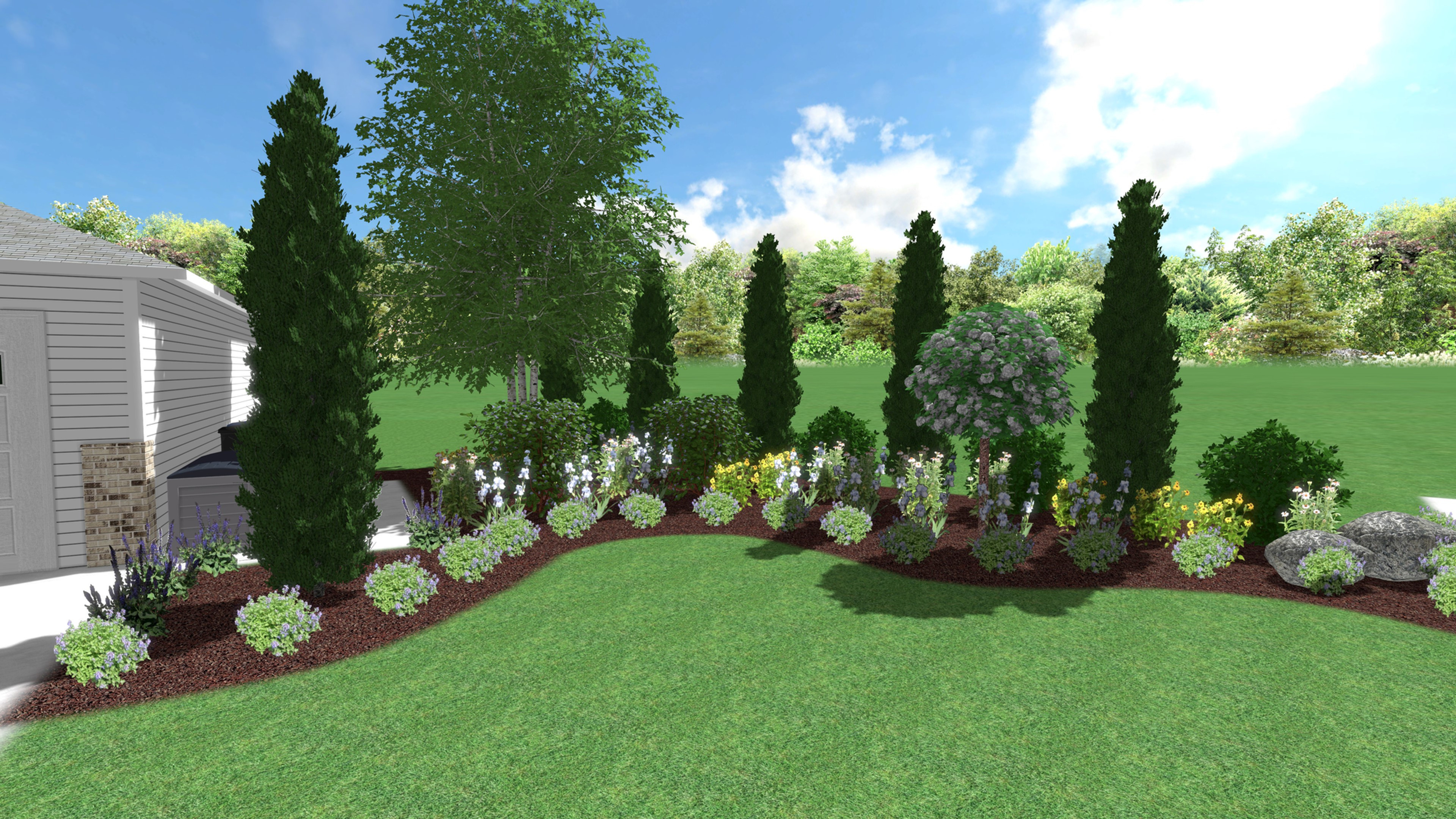 Large Entry Garden Design