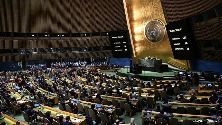 The Muslim World League (MWL) welcomed the UN General Assembly's resolution affirming Palestinians' right to self-determination and rejecting the Israeli occupation of Palestinian territories.