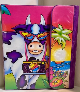 Colorful Lisa Frank TrapperKeepers and school supplies representing organization, preparation, and the early systems-thinking habits that later carried into executive operations and event leadership.