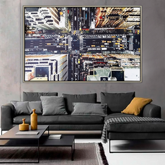 Cuadro con vista a una hermosa ciudad. Ideal para la decoración del hogar.