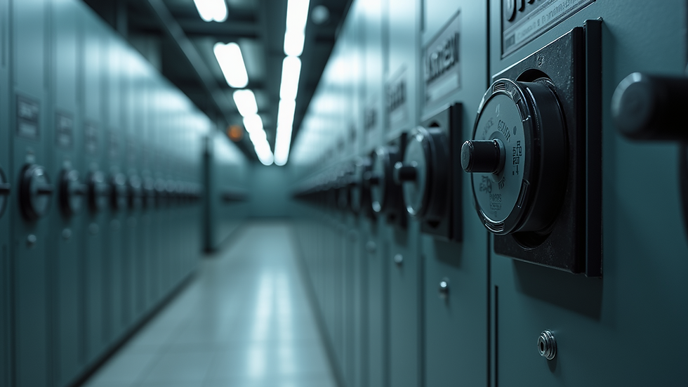 Eye-level view of a modern electrical panel with circuit breakers