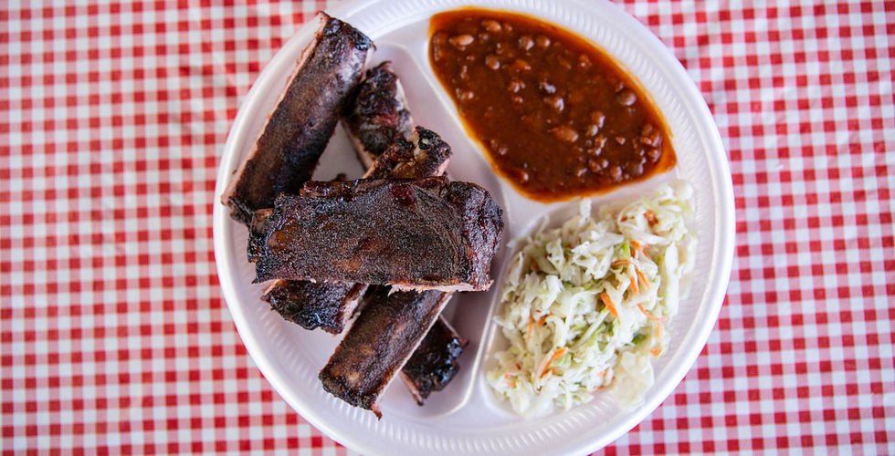 Hickory Pit Barbecue, rib plate