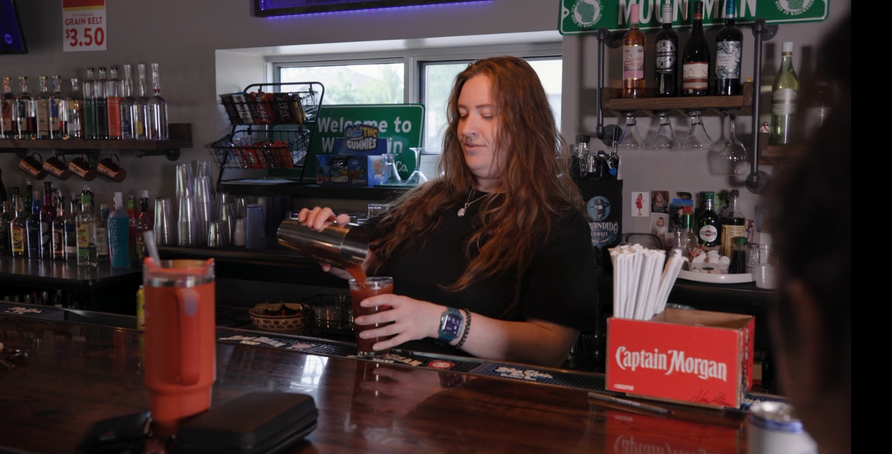 bartender making a drink
