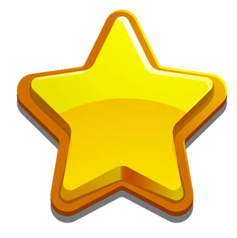 Shiny golden star