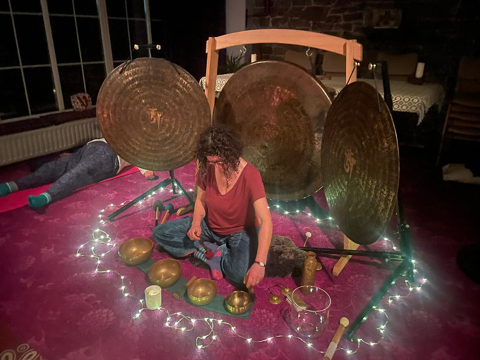 Gong bath at Noddfa