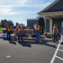 Volunteers Delivering Bags