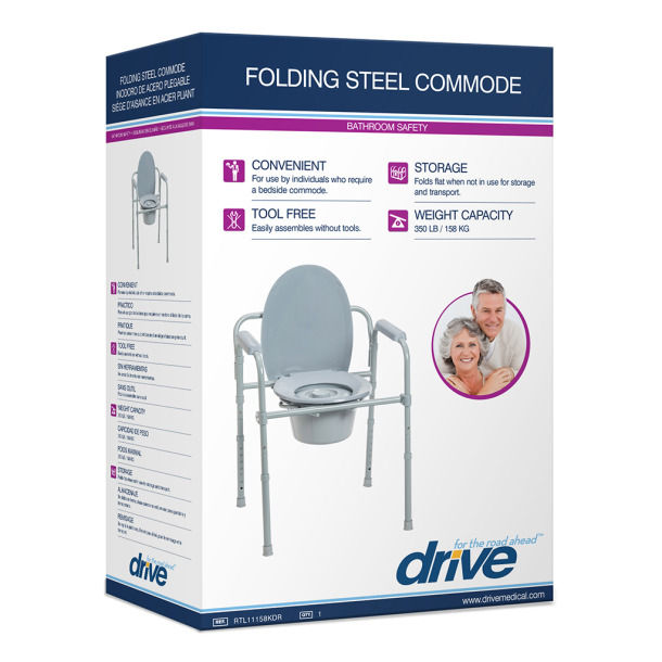 Thumbnail: Folding Steel Commode