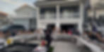 Outdoor hibachi party at a beach house in South New Jersey with a private chef cooking for a large group celebration
