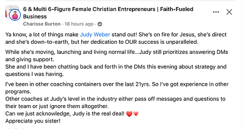 Charisse Burton - Accelerator - Judy prioritizes answering DMs.png