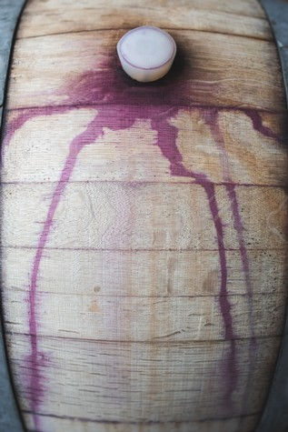 Old "neutral" French oak barrel in Monte Rio Cellars. Leigh-Ann Beverley.