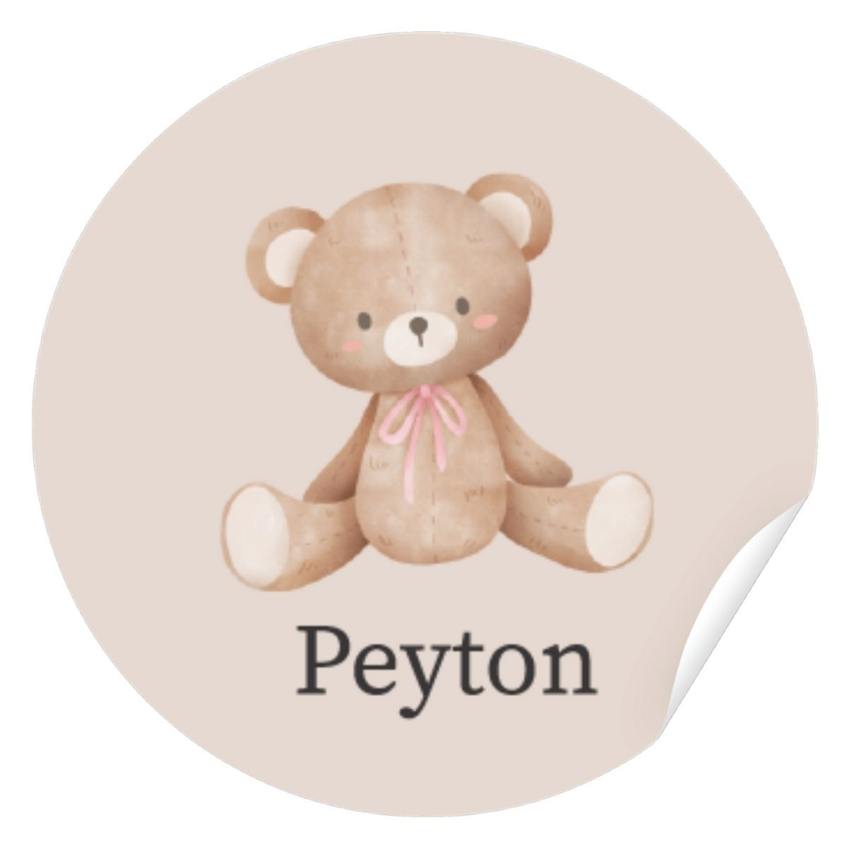 Teddy Bear Personalised Sticker