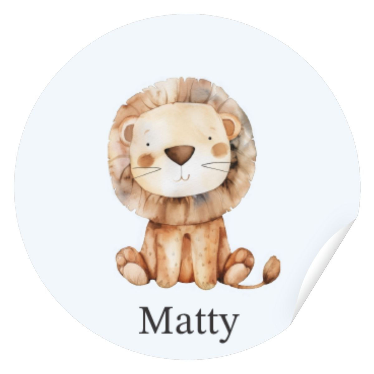 Lion Personalised Sticker
