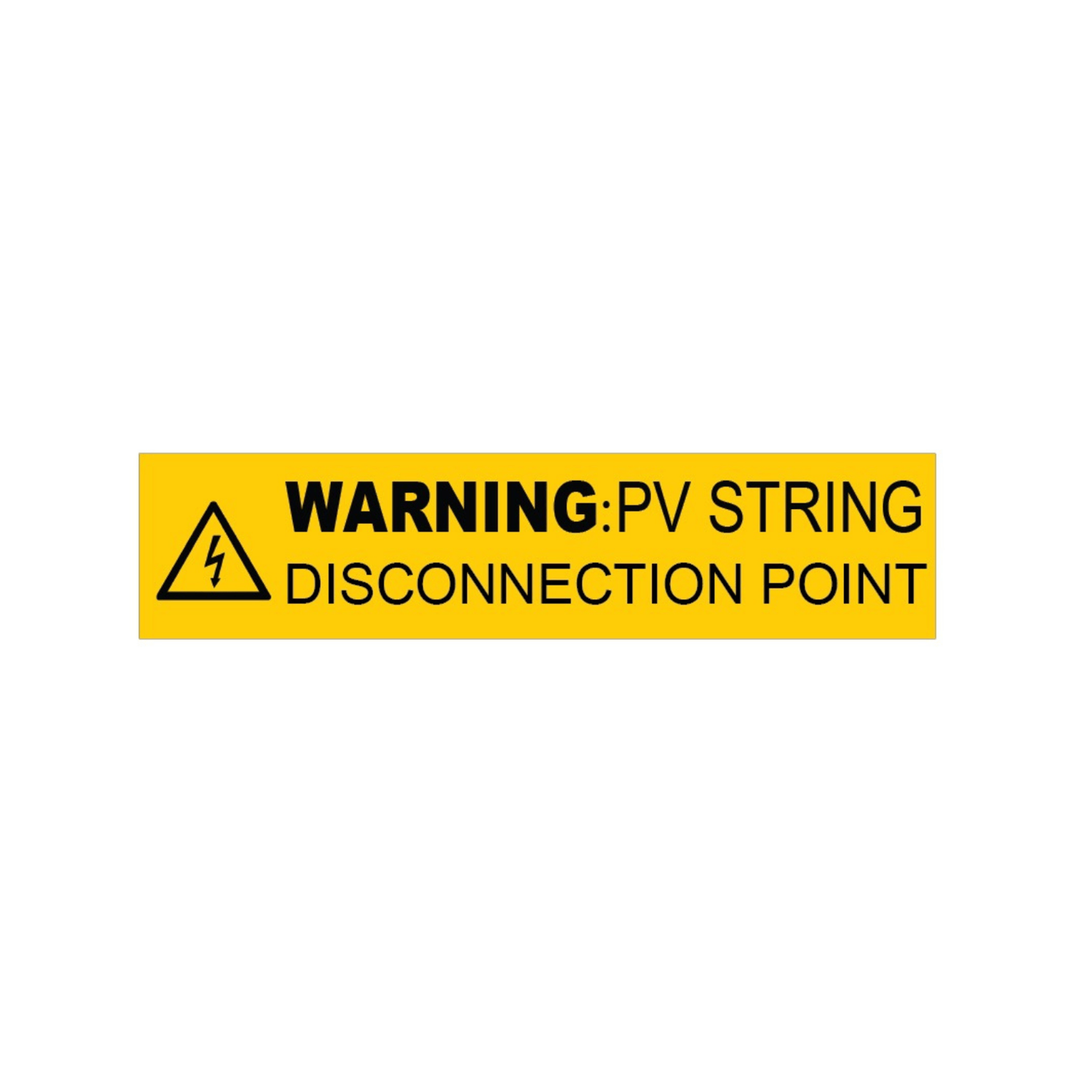Warning String Warning- PV String Disconnection Point Label | Lists and Labels