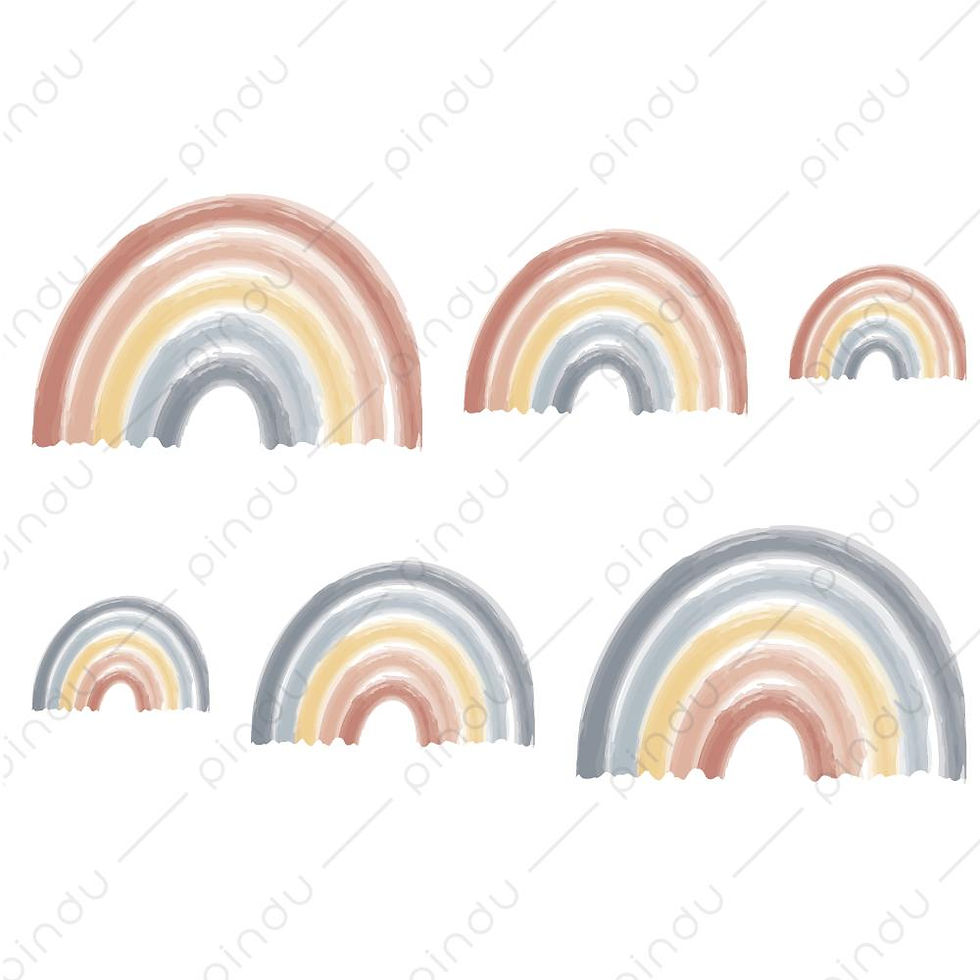Thumbnail: Boho Rainbow Wall Decal Collection - Neutral Tones