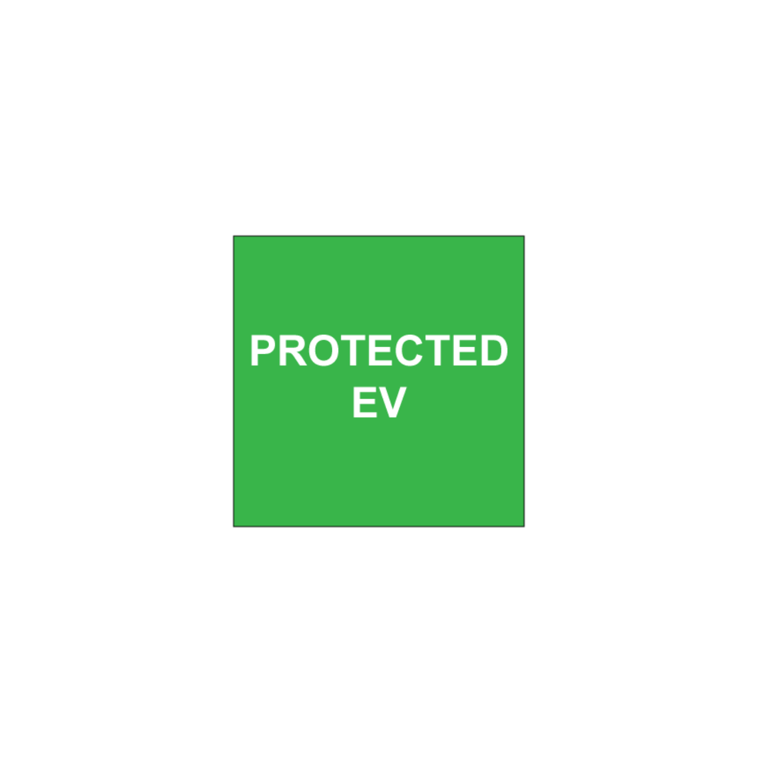 Protected EV Green Label for electrical switchboard identification