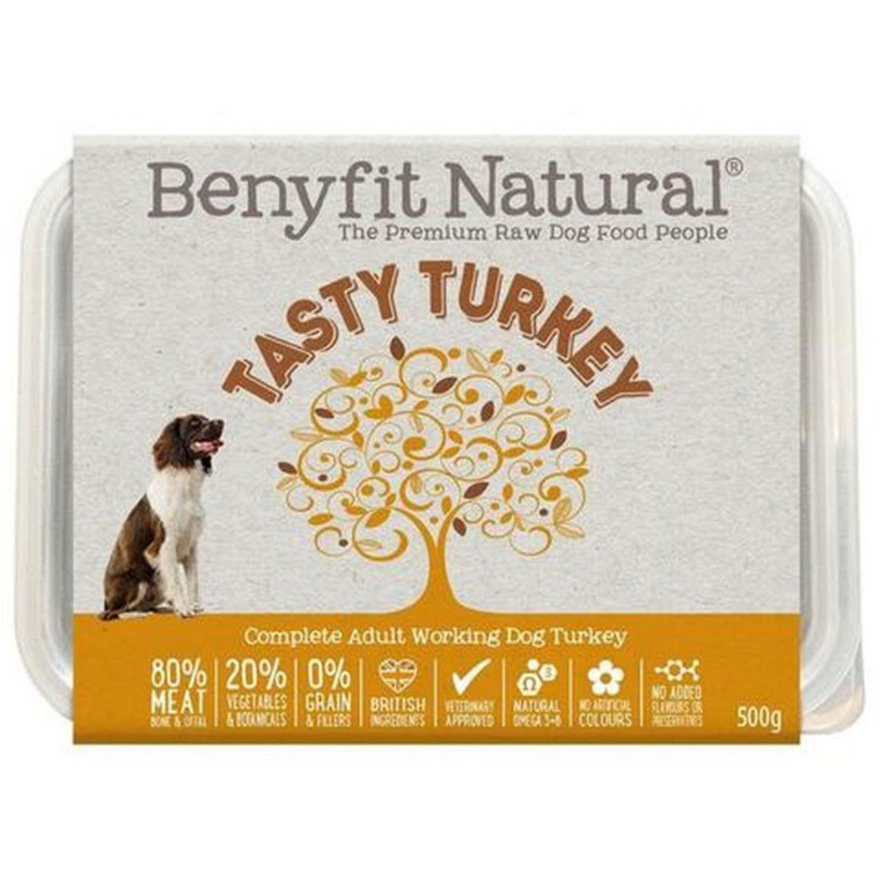 Tasty Turkey Complete Adult Raw Working Dog Food - 500g